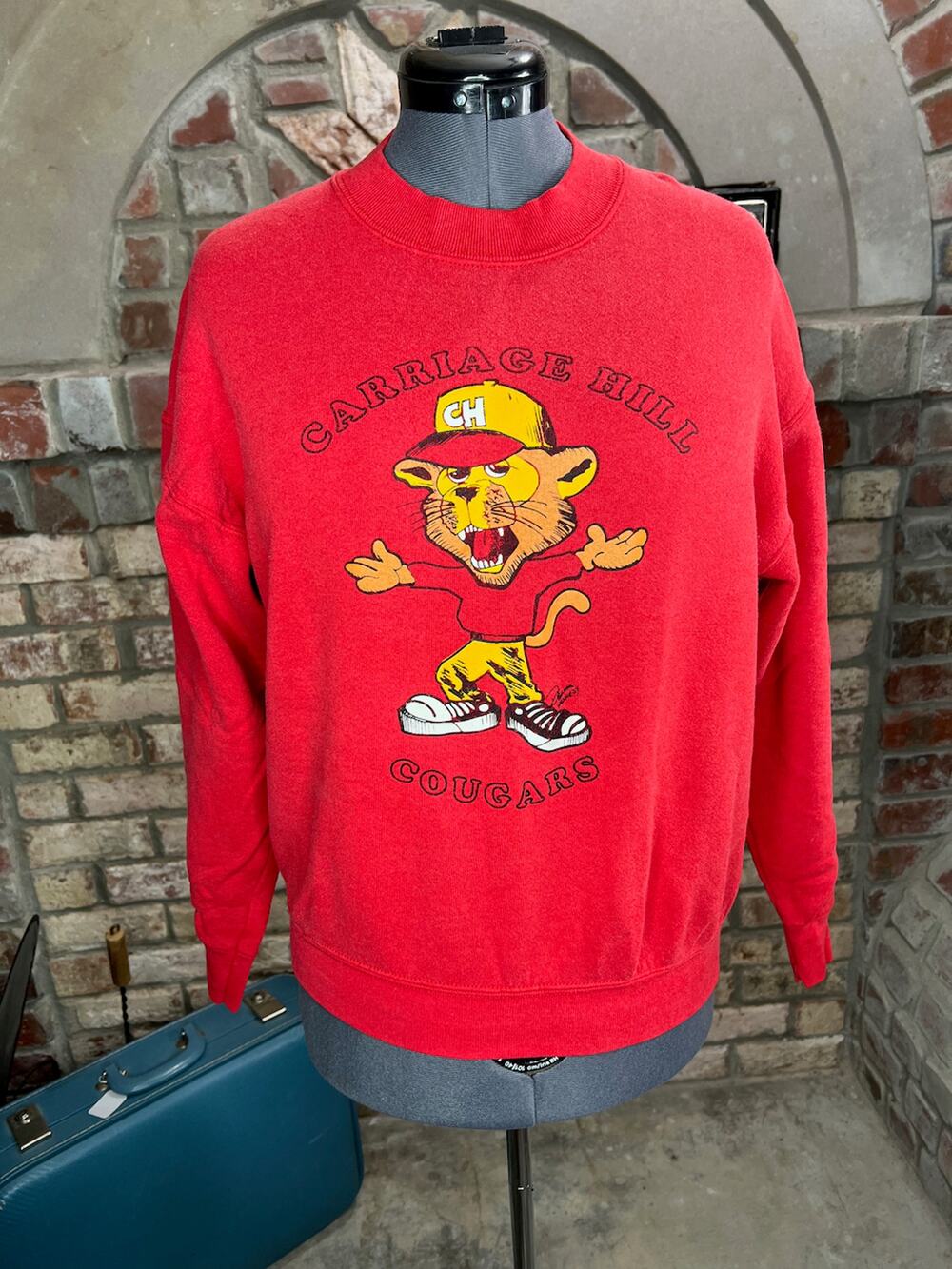 Carriage Hill Cougars sweatshirt graphic red yellow sports mascot